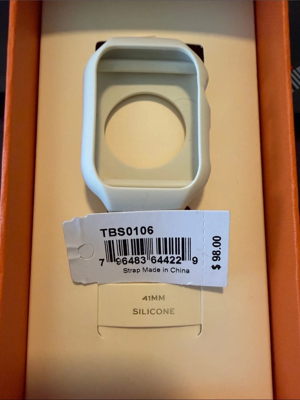 Tory Burch Silicone Smartwatch Case and Band - White